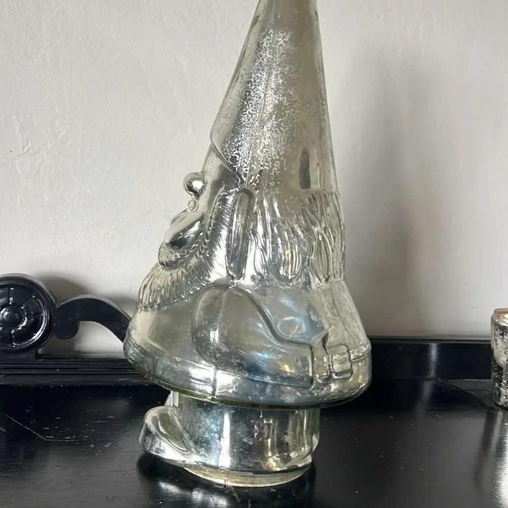 Pottery Barn Glass Santa Tree
